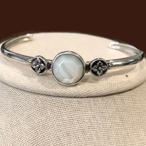 BARSE Sterling Silver Mother of Pearl Cuff Bracelet